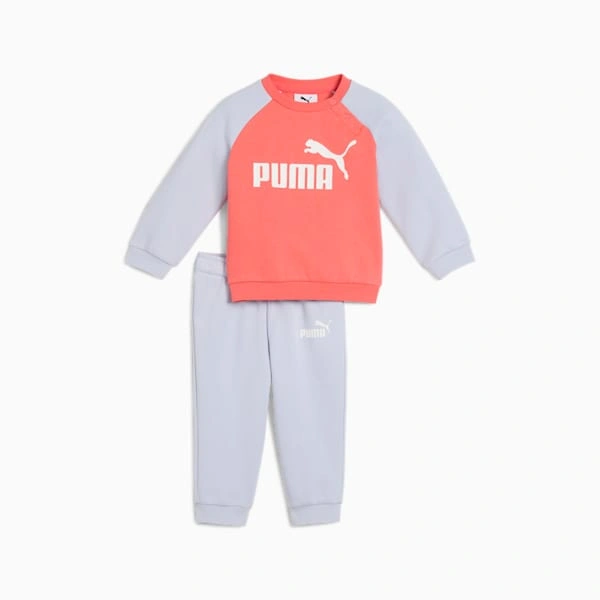 Puman Minicats-setti: Riemukas raglan-paita ja housut pienille seikkailijoille! Hauska ja mukava asu joka päivään.